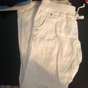 White GUESS Linen Pants